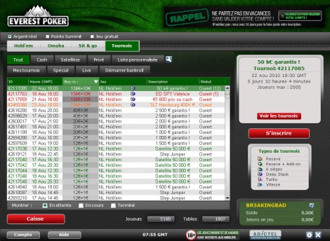 everest poker lobby
