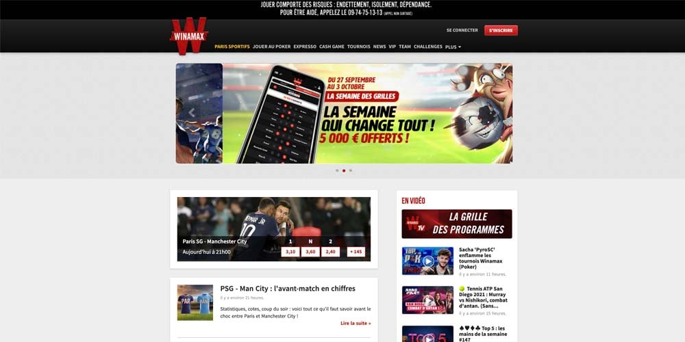 screenshot winamax interface